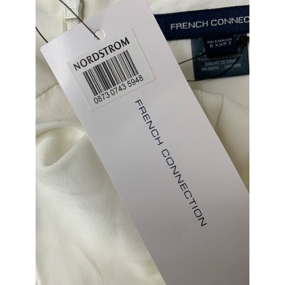 French Connection Whisper Xover Halter Neck Dress Style 71MZV Summer White Size - Picture 9 of 9